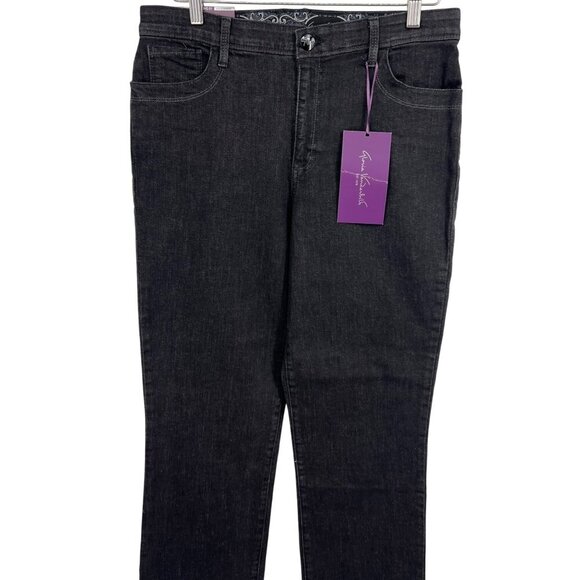 Gloria Vanderbilt Womens Perfect Fit Bootcut Jeans 10 Short Black Rinse NWT New - Picture 3 of 11